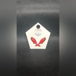 Red Cardinal Bird Leather Stud Earrings